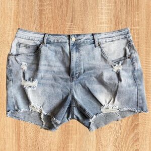 Women's Distressed Denim Shorts